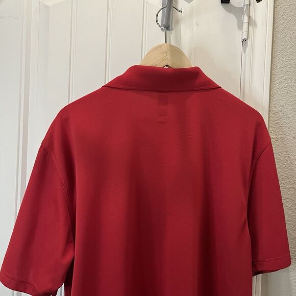 PGA TOUR Polo Shirt Mens XL Red Airflux Golf Performance Short Sleeve Collared - Picture 6 of 8